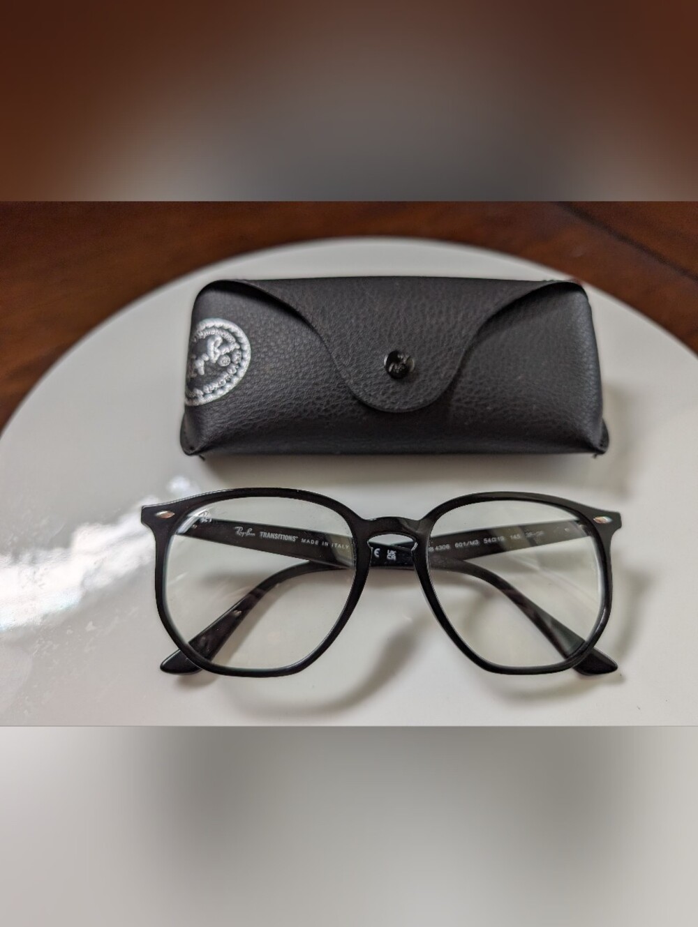 Ray-Ban Black Transition Glasses with Case